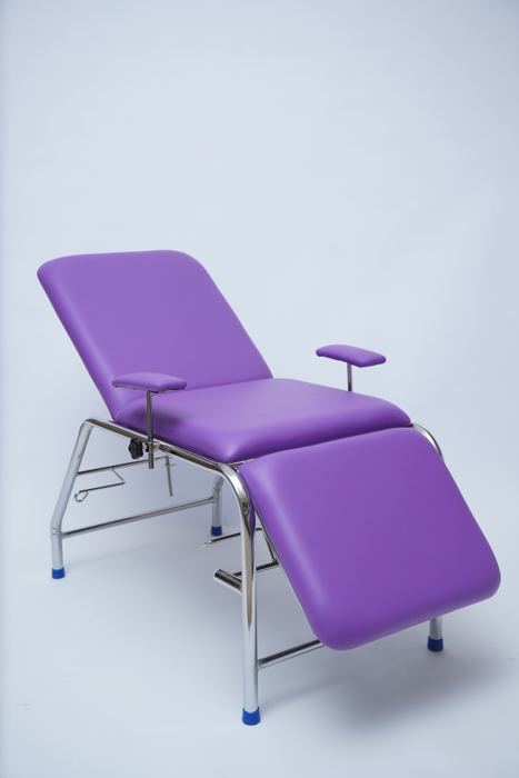 Table de prélèvement chromée