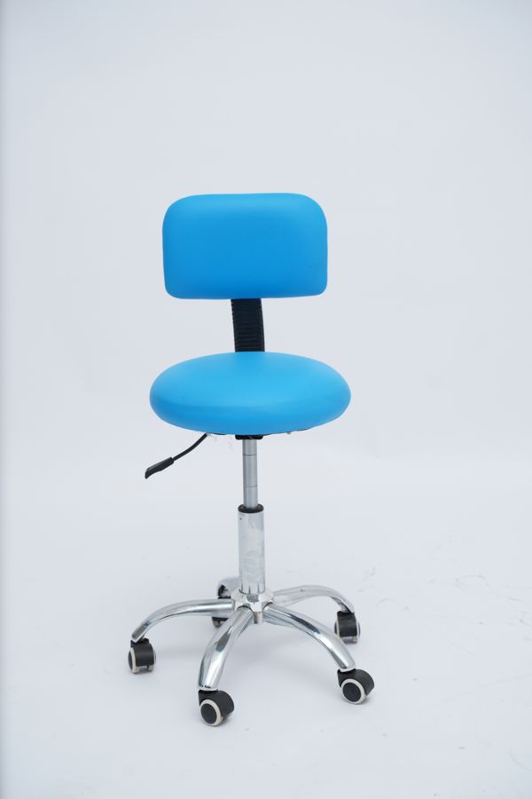 Tabouret à gaz avec dossier bleu